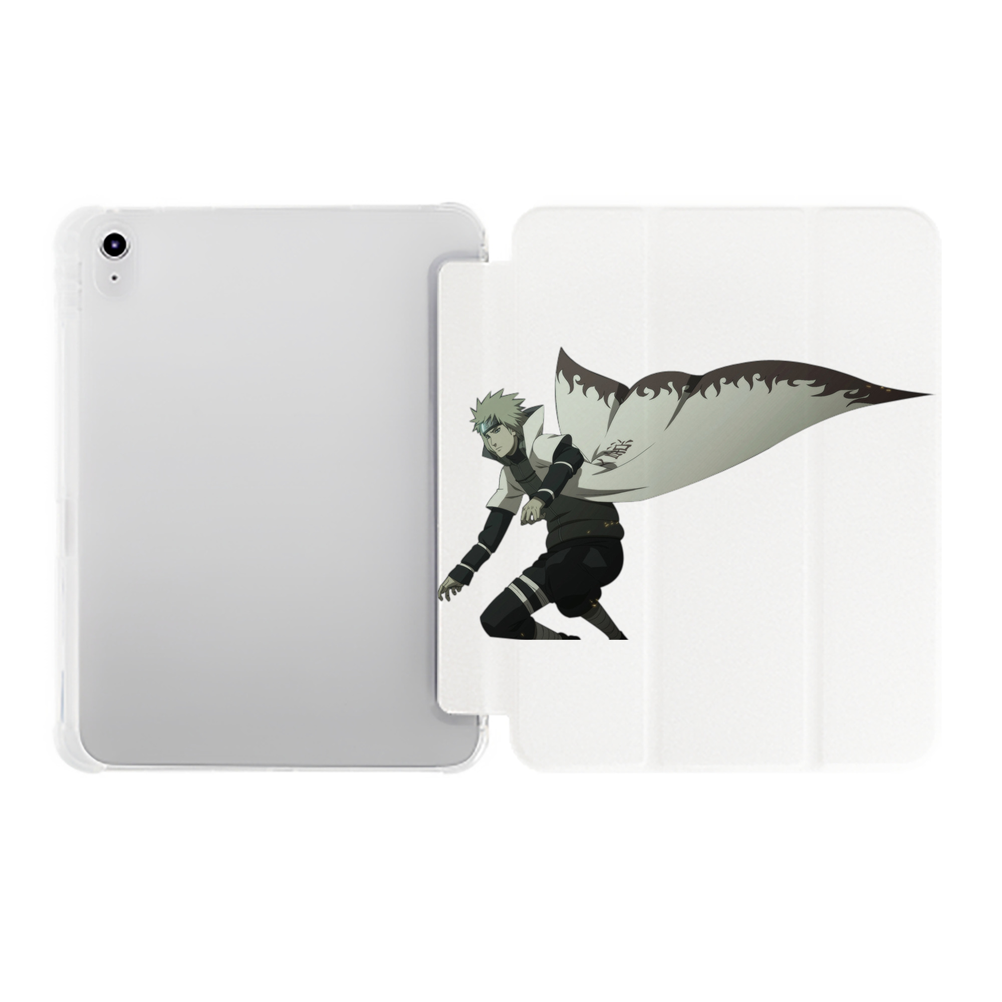 （画像用） NARUTO -ナルト- 波風 ミナト Namikaze Minato IPad ケース ペン収納付き 三つ折りスタンド PUレザー×シリコン 対応機種9.5/10.5/10.9インチ